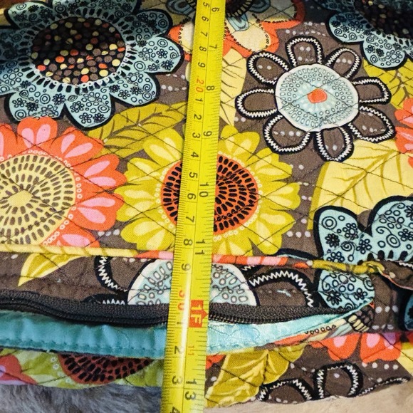 Vera Bradley Laptop Backpack Flower Shower School Bag Computer Compartment 70s - Picture 11 of 12